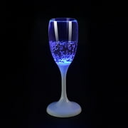 Tanxxt Plastic Champagne Glasses LED Luminous Cups Light Up Champagne Glasses Stemless Champagne Flutes Ambient Champagne Glasses Food Grade Creative Wine Glasses For Festivals C,Blue,7.2*2.6 Inch